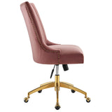 Empower Channel Tufted Performance Velvet Office Chair by Lefancy