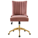 Empower Channel Tufted Performance Velvet Office Chair by Lefancy