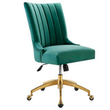 Empower Channel Tufted Performance Velvet Office Chair by Lefancy