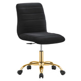 Ripple Armless Performance Velvet Office Chair by Lefancy