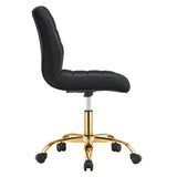 Ripple Armless Performance Velvet Office Chair by Lefancy