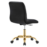 Ripple Armless Performance Velvet Office Chair by Lefancy