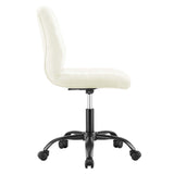 Ripple Armless Vegan Leather Office Chair by Lefancy