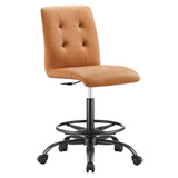 Prim Armless Vegan Leather Drafting Chair by Lefancy