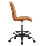 Prim Armless Vegan Leather Drafting Chair by Lefancy