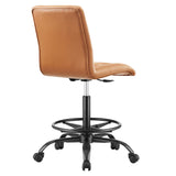 Prim Armless Vegan Leather Drafting Chair by Lefancy