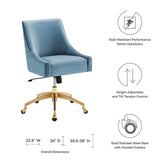 Discern Performance Velvet Office Chair by Lefancy