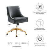 Discern Performance Velvet Office Chair by Lefancy