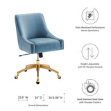 Discern Performance Velvet Office Chair by Lefancy