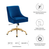 Discern Performance Velvet Office Chair by Lefancy