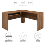 Venture L-Shaped Wood Office Desk by Lefancy