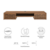 Merit 60" Wall Mount Wood Office Desk by Lefancy