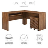 Render Wood Desk and File Cabinet Set by Lefancy