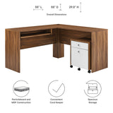 Transmit Wood Desk and File Cabinet Set by Lefancy