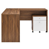 Transmit Wood Desk and File Cabinet Set by Lefancy