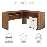 Envision Wood Desk and File Cabinet Set by Lefancy