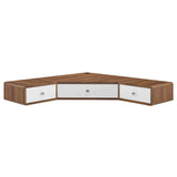 Transmit 47" Wall Mount Corner Walnut Office Desk by Lefancy