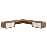 Transmit 55" Wall Mount Corner Wood Office Desk by Lefancy