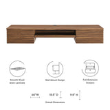 Render Wall Mount Wood Office Desk by Lefancy