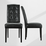 Perdure Vinyl Dining Chairs Set of 2 by Lefancy