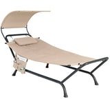 Tan, Hammock, Style, Chaise, Lounge, Chair, Canopy, Storage, Bag