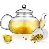 1,000 ml/33.8 oz, Glass Teapot, Detachable Infuser