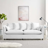 Avalon Slipcover Fabric Sofa in Light Gray by Lefancy