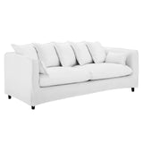 Avalon Slipcover Fabric Sofa in Light Gray by Lefancy