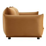 Copious Performance Velvet Sofa in Cognac by Lefancy