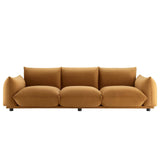 Copious Performance Velvet Sofa in Cognac by Lefancy