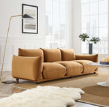 Copious Performance Velvet Sofa in Cognac by Lefancy