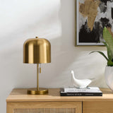 Avenue Table Lamp in Satin Brass by Lefancy