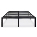 Full 18-inch High Rise Heavy Duty Black Metal Platform Bed Frame