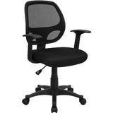 Black Mesh Mid-Back Office Chair