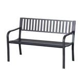 Outdoor, Black Metal, Garden Bench, 550 lb, Max, Weight Capacity