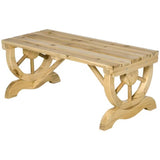 Outdoor, Farmhouse, Patio, Backyard, 2-Person, Garden Bench, Natural Finish