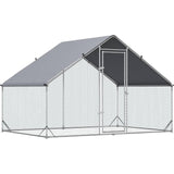 9.8 Ft x 6.6 Ft., Outdoor, Yard, Metal, Walk-in, Chicken Coop, Waterproof Cover