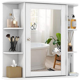 White, 26 x 25 inch, Bathroom, Wall Mirror, Medicine Cabinet, Shelves