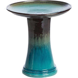 Outdoor Garden, Multi-Shade, Blue Ceramic, Birdbath