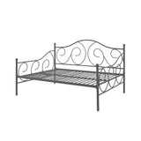 Full Metal Daybed Frame Contemporary Design Day Bed in Bronze Pewter Finish