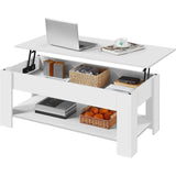 Lift-Top, Coffee Table, console, Laptop, desk, TV Tray, White, Wooden, modern