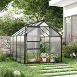 9.8 ft. x 19.5 ft., Outdoor Greenhouse, Steel Frame, White, PE Cover