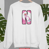 Funny Design Pink Panther Letter N Unisex Sweatshirt