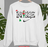 Grinch Stole Nike Logo Winter Christmas Design 2022 Unisex Sweatshirt