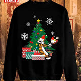 Calvin And Hobbes Around The Christmas Tree Unisex Sweatshirt