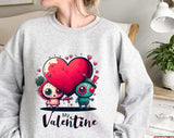 Alien Happy Valentines Day Unisex Sweatshirt