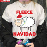 Fleece Navidad Christmas Funny Sheep Holiday Unisex Sweatshirt