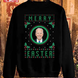 Funny Anti Biden Merry Easter Ugly Christmas Unisex Sweatshirt