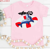 Black Pawprint Sharkdog Unisex T-Shirt