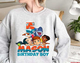 Custon Name Mason Birthday Boy Sharkdog Unisex Sweatshirt
